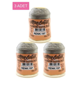 3 Adet Altınbaşak Oya ve Dantel İpi 20 gr - Royaleks - No: 197