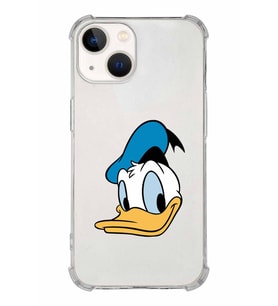 Apple iPhone 13 Mini Uyumlu Köşe Korumalı Antişok  Kapak Donald Duck Tasarımlı Şeffaf  Kılıf