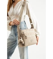 Givenza  Postacı Çanta Çok Cepli Çapraz Askılı Yağmura Dayanıklı Kumaş (VIZON-BEJ)