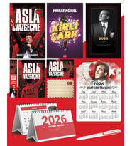 Asla Vazgeçme - Ayraç - Kartpostal - Poster - Kirli Çark -  2026 Ajanda İstikbal - İstikbal Ahşap Duvar Takvimi - Masa Takvimi