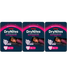 Drynites Emici Gece Külodu/Külot Bez Kız 13+ Yaş (48-60KG) X Large 27 Adet (3PK*9)