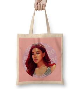 Kpop Rose Black Oh Pink Bez Çanta Uzun Saplı