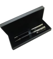 Signator® M455 Titanyum Altıgen Siyah Kalem Seti - Roller Kalem + Tükenmez Kalem  İsme Özel Kalem  Hediyelik Kalem (Karışık)