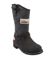 Harley Davidson Laconia 644 Black Nubuk Kadın Çizme (Siyah)