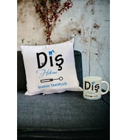 Diş Hekimine Hediye Kupa Bardak ve Yastık Set 002 (Beyaz)