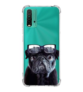 PrintiFy Xiaomi Redmi 9T Uyumlu Köpek 3 Baskılı Şeffaf Köşe Korumalı Antişok Kılıf