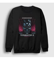 Presmono Unisex Siyah T 800 Film The Terminator Sweatshirt 254818tt