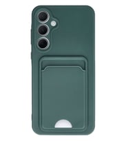Galaxy A35 5G Kılıf Kelvin Kartvizitli Silikon - Koyu Yeşil