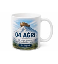 Ağrı Plakalı Nuhun Gemisi ve Ağrı Dağı Zirvesi Hediye Kupa Bardak