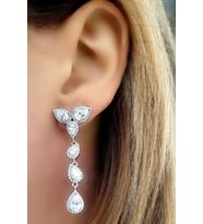 Sky Diamond Taşlı 925ayar Gümüş Şık Küpe