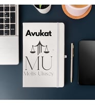 Avukatlara Özel İsim Yazılı Tasarımlı Defter (Beyaz)