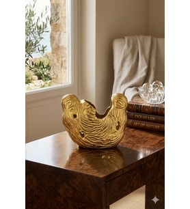 GOLD DEKORATİF TAVUK VAZO 26*9*22 CM