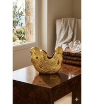 GOLD DEKORATİF TAVUK VAZO 26*9*22 CM