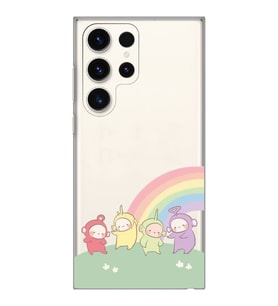 Samsung Galaxy S23 ULTRA Uyumlu Teletubbies Desenli Şeffaf Telefon Kılıfı