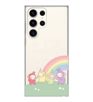 Samsung Galaxy S23 ULTRA Uyumlu Teletubbies Desenli Şeffaf Telefon Kılıfı