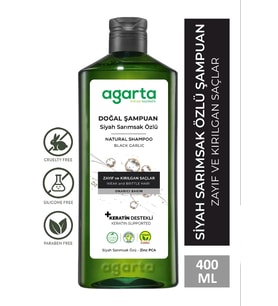 Agarta Doğal Saç Dökülmesine Karşı Siyah Sarımsaklı Şampuan 400 ml