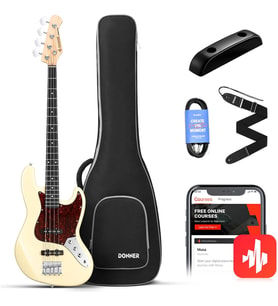 Donner DPB-510R JB-Style Bas Gitar (Vintage White)
