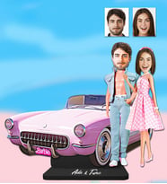 Kişiye Özel Ken ve Barbi Ahşap Biblo-2
