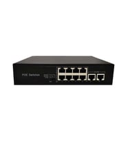 OEM ODM Fast Ethernet 10/100mbps 8Port Poe Switch With 2 Uplink Port Network Switch (Siyah)