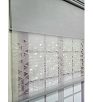 BBB Lazer Kesim Çift Mekanizmalı Tül Stor Perde Gri MLT5005