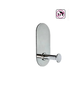 KENDİNDEN YAPIŞKANLI TEKLİ OVAL ASKILIK KROM 4 LÜ