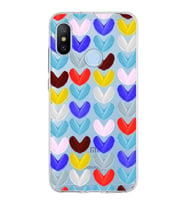 PrintiFy Xiaomi Mi A2 Lite ile Uyumlu Water Color 1  Kamera Korumalı Şeffaf  Kılıf