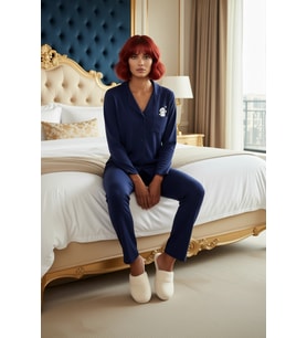 Kadın Penguen Baskılı Gömlek Pantolon Pijama Takımı Fonksiyonel Dayanıklı Kaliteli Estetik