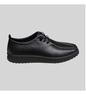 BEREN FOOTWEAR 851 KADIN HAKİKİ DERİ LASTİK BAĞCIKLI GÜNLÜK AYAKKABI SİYAH