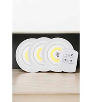Spot Lamba Led Işık 3'Lü Uzaktan Kumandalı Pilli Yapışkanlı