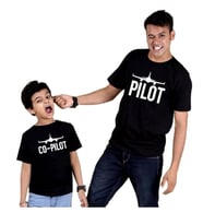 Erkek Çocuk veya Baba T-Shirt - Siyah