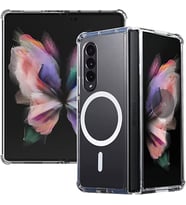 Samsung Galaxy Z Fold 3 Kılıf Magsafe Wireless Kablosuz Şarj Uyumlu Manyetik Şeffaf Kapak