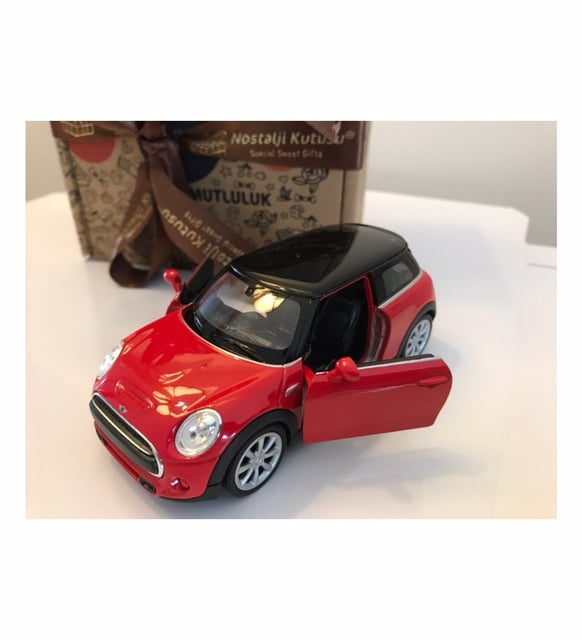 Kırmızı Mini Cooper Metal Oyuncak Model Araba