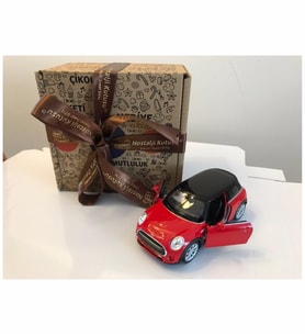 Kırmızı Mini Cooper Metal Oyuncak Model Araba