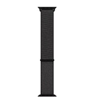 Microsonic Apple Watch SE 2022 44mm Hasırlı Kordon Woven Sport Loop Siyah