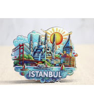 Periboia Ahşap İstanbul Temalı Magnet - Model 4 (Standart)
