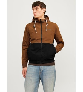 Jack & Jones Erkek Kapüşonlu Bomber Ceket Mont - Rush (Tarçın)