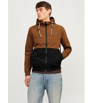 Jack & Jones Erkek Kapüşonlu Bomber Ceket Mont - Rush (Tarçın)