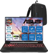 Asus Tuf Gaming A16 (FA607NUG-GAMING) Amd Ryzen™ 7 7445HS 80GB Ddr5 256GB SSD RTX4050/6GB 140W 16-Inch, Fhd+ 16:10 (1920 x 1200, Wuxga) 144Hz IPS Freedos Taşınabilir Bilgisayar RL125F26+ZETTAÇANTA