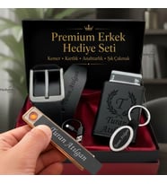 Hızlı Kargo 7 Farklı Tasarım İsme Özel Premium Tasarım Erkek Hediye Seti - Mekanizmalı Otomatik Kartlık Cüzdan Kemer Usb Çakmak Anahtarlık - Babaya Arkadaşa Eşe Sevgiliye Hediye Seti