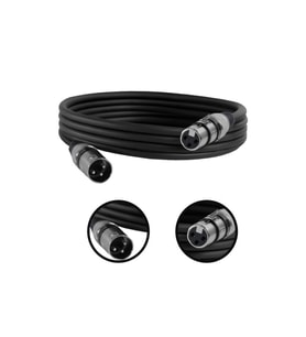Midex MXL-3M-BK Kaliteli XLR TO XLR 3 mt. Mikrofon Kablosu