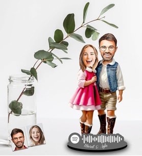 Kişiye Özel Spotify Sevgili Tasarımlı Ahşap Biblo Model-27
