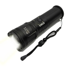 GoldKama GK9583 100W Lazer LED El Feneri - 2200 Metre Menzil, 7200mAh Powerbank Özellikli, Dijital Göstergeli ve 5 Modlu Profesyonel Fener