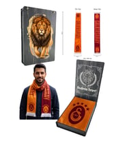 GALATASARAY ORİJİNAL LİSANSLI SARI KIRMIZI ŞAL ATKI UV KUTU HEDİYELİ
