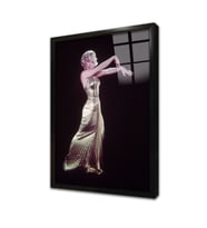 Renkli Marilyn Monroe Çerçeveli Cam Tablo