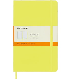 Moleskine Klasik Defter, Sert Kapak, Büyük (5" X 8.2") Çizgili, Citron Sarı, 240 Sayfa (Turkuaz)