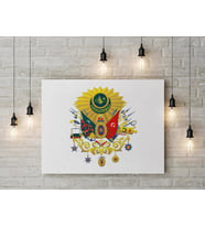 Osmanlı Arması Kanvas Tablo 40x55cm 