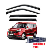 Fiat Doblo 3 Kromlu Cam Rüzgarlığı Niken 2015-2023 arası modeller (Siyah)