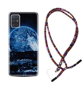 Samsung a71 A72 A73 A7 A9 2018 C7 C9 Kılıf Boyun Asklı Rasta Silikon Mavi Gece 1605