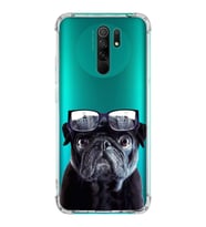 PrintiFy Xiaomi Redmi 9 Uyumlu Köpek 3 Baskılı Şeffaf Köşe Korumalı Antişok Kılıf
