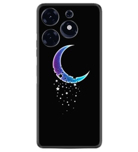 Tecno Spark 10 Pro Kılıf Resimli Desenli Silikon Platinium Series Moon Star 1851